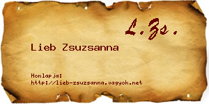 Lieb Zsuzsanna névjegykártya